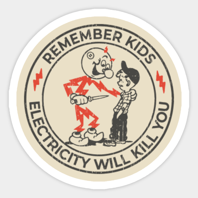 Vintage Electricity 1 Electricity Sticker TeePublic
